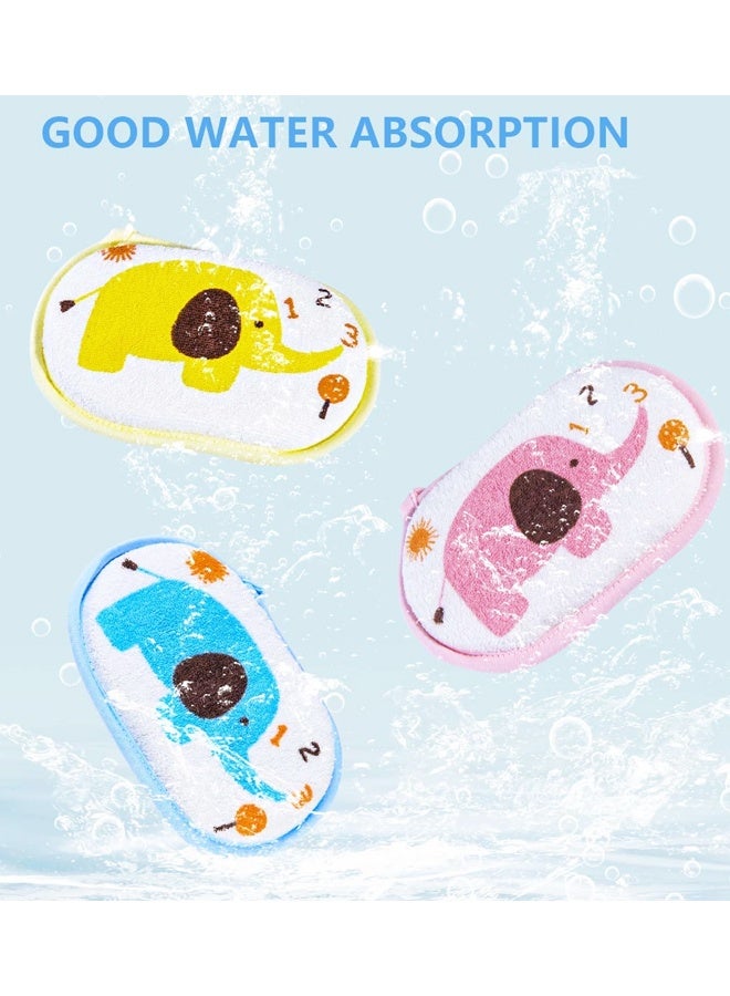 3 قطع من إسفنجات استحمام الأطفال، إسفنجة رغوية ناعمة طبيعية للاستحمام، إسفنجة استحمام للجسم للأطفال/الرضع/الرجال/النساء - Image 5