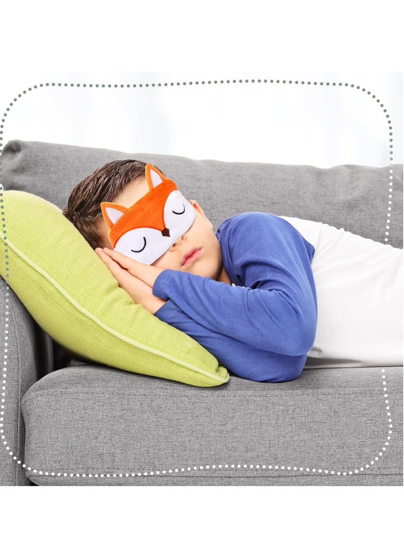 Eye Mask,3 Pcs Cute Cartoon Travel Shading Eye Mask, Cartoon Dog Face Eye Cover Funny Animal Cat Sleeping Mask, Lightweight Fun Eye Masks for Kids Boys and Girls (Fox Cat Dog) - Image 5