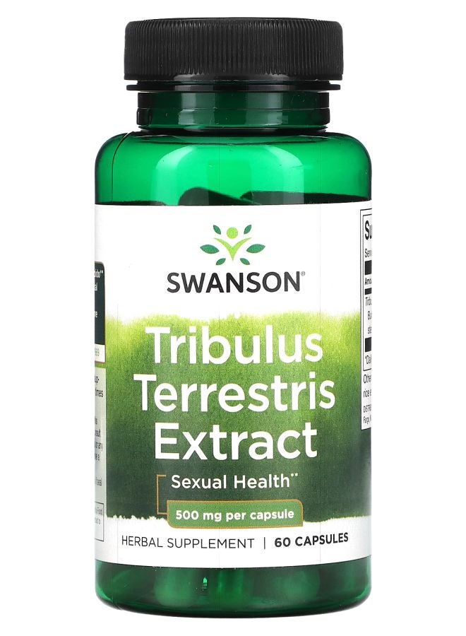 Tribulus Terrestris Extract 500 mg 60 Capsules