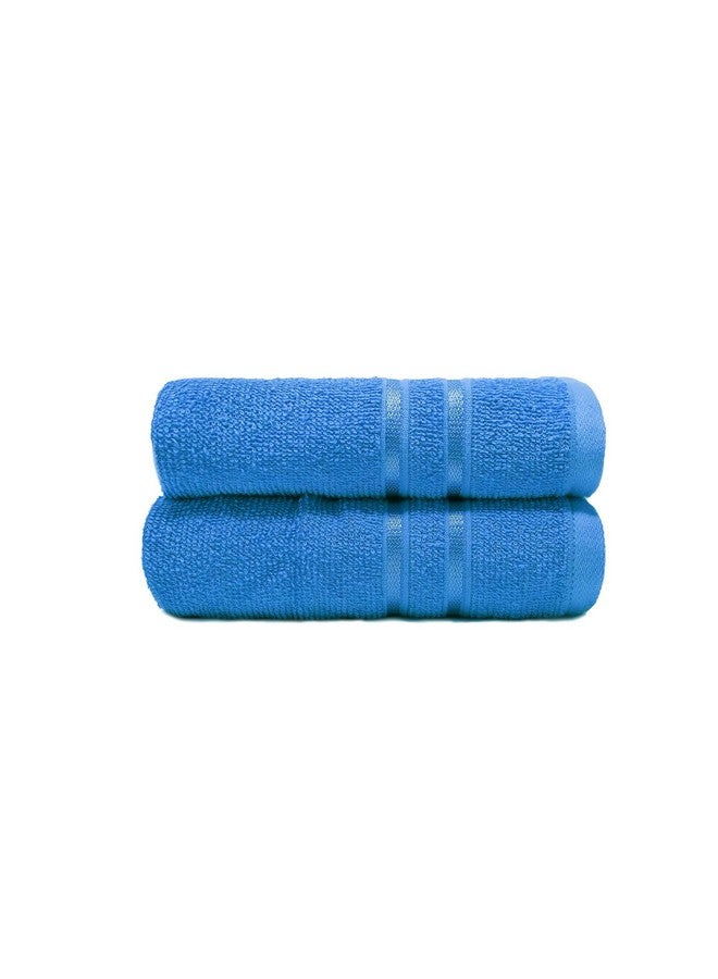 MYTRIDENT Trident Hand Towels, 100% Cotton, Highly Absorbent, Super Soft, 2 Piece Hand Towel Set, 400 GSM, Hand Towel Set of 2, Gym Towel, Spa Towel, Comfort Living Towel-Ocean Blue - Image 1