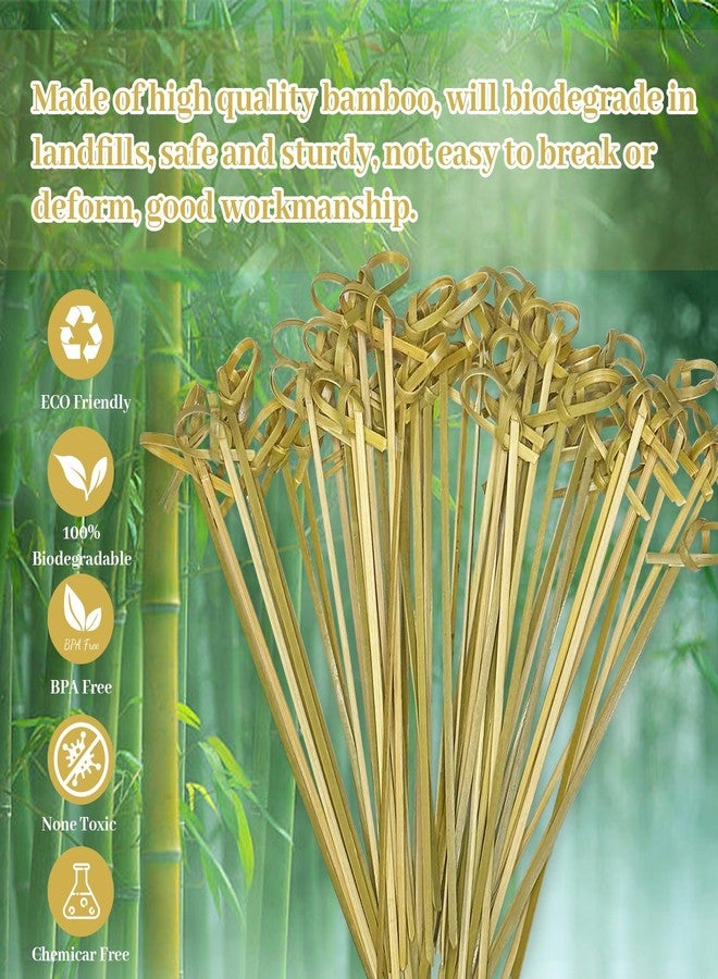 ylnurac 1000 Pcs 6Inch Bamboo Cocktail Picks for Drinks 6 Inch Bamboo Skewers Cocktail Toothpicks for Appetizers Food Picks Cocktail Sticks with Looped Knot for Barbecue Snacks Events Party - Image 4