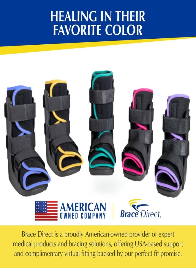 Brace Direct Kids Fracture Boot Pediatric Medical Walking Boot for Foot Injury, Ankle Sprains & Post-Op, Green (Medium, US Kids 8.5K-11.5K) - Image 5