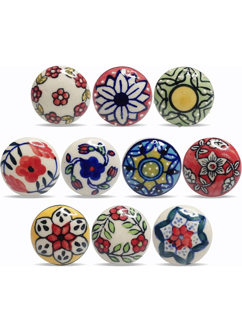 Hashcart Hashcart 12Piece Ceramic Knobs  Colored Cabinet  Drawer Knobs for Home  Office  - Image 1