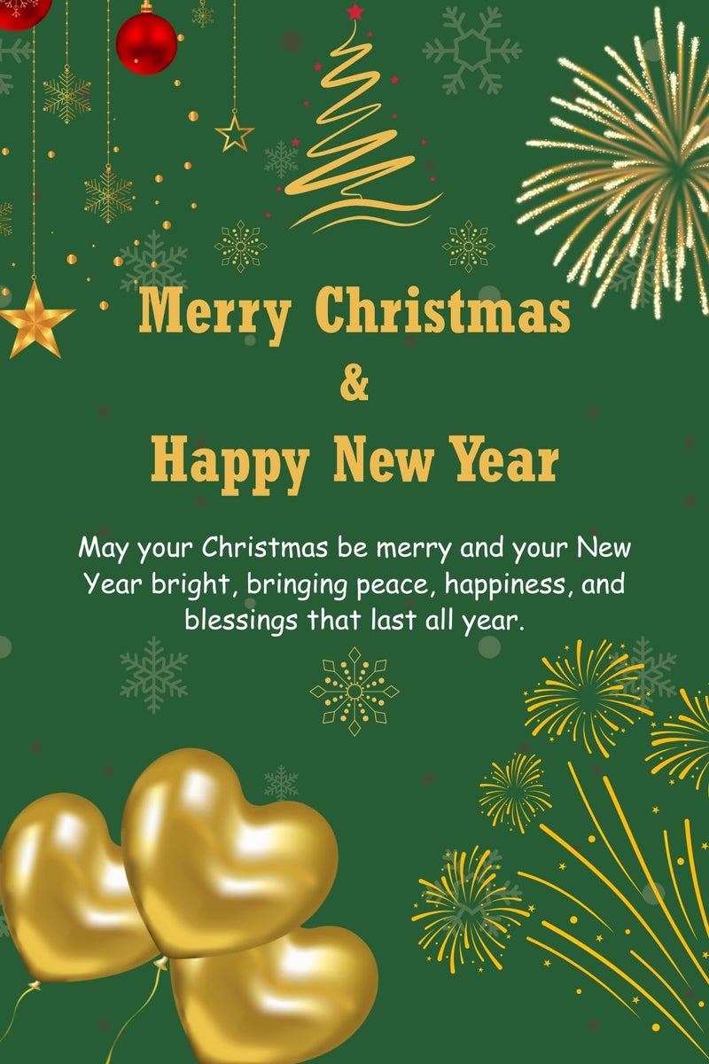 NUTRI MIRACLE Happy New Year & Merry Christmas Card | Decorative Greeting for Christmas & New Year - Image 5