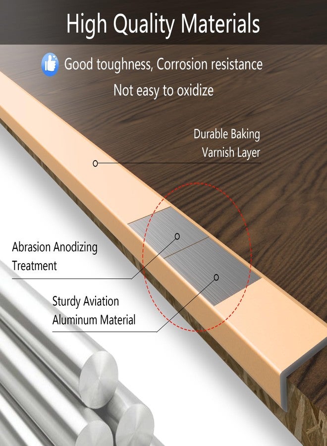 Ktinitk 10-Pack 12 Inch Peel And Stick Aluminum Tile Trim, Decorative Kitchen Backsplash Trim Edge, Self Adhesive Liner, Edge Corner (Matte Gold (10 Pack X Inch)) - Image 3