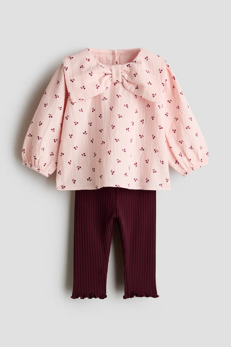 H&M 2-piece blouse and leggings set