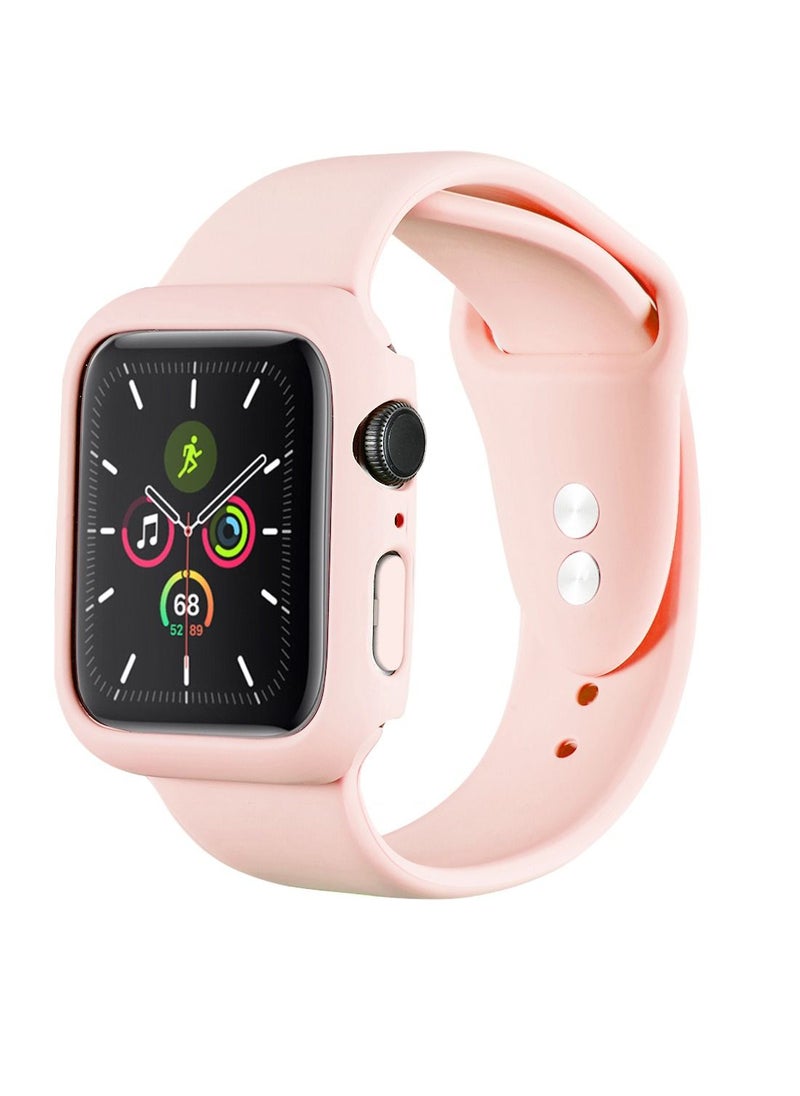 GULFLINK - Silicone Watchbands 200mm Length with Protective Case Cover for Apple iWatch 7 41mm - Image 1