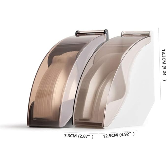 ريحني صندوق فلتر القهوة، حامل ورق فلتر أكريليك، ورق فلتر V60، ورق فلتر، صندوق غبار، حامل تخزين مناسب لورق الفلتر، حامل متجدد للمقهى المنزلي، استخدم الأبيض - Image 3