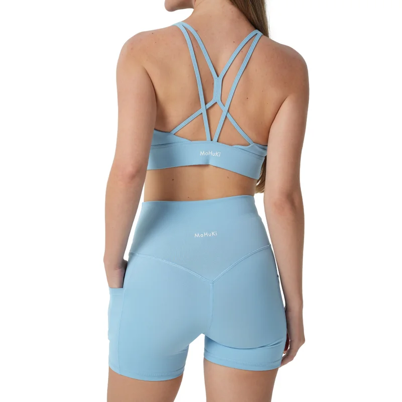 Mohuki Sky Blue Mohuki Levi Cross Back Bra - Sky Blue for Women | Best Price UAE