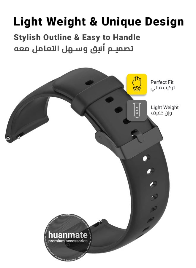 huanmate - Nothing CMF Watch Pro 2 Soft Silicone Replacement Strap - High Quality, Lightweight, Stylish & Durable - Easy Installation - Replacement Strap for Nothing CMF Watch Pro 2 - Image 1