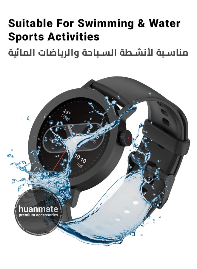 huanmate - Nothing CMF Watch Pro 2 Soft Silicone Replacement Strap - High Quality, Lightweight, Stylish & Durable - Easy Installation - Replacement Strap for Nothing CMF Watch Pro 2 - Image 1