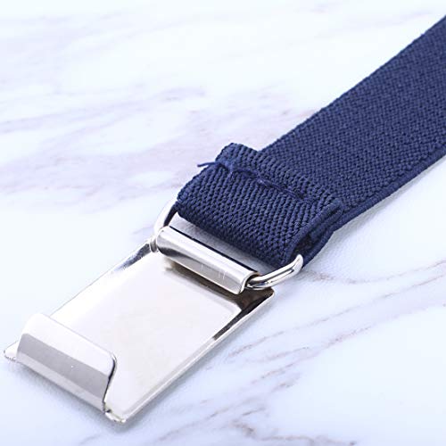 Kajeer 4PCS Kids Boys Elastic Buckle Belt - Adjustable Belt with Silver Square Buckle (Navy Blue/Red/Black/White) - Image 4