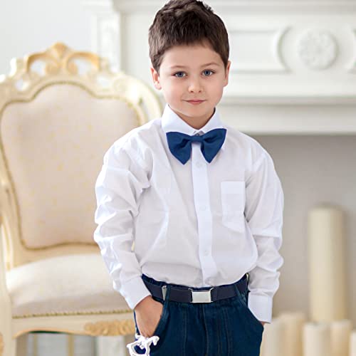 Kajeer 4PCS Kids Boys Elastic Buckle Belt - Adjustable Belt with Silver Square Buckle (Navy Blue/Red/Black/White) - Image 5