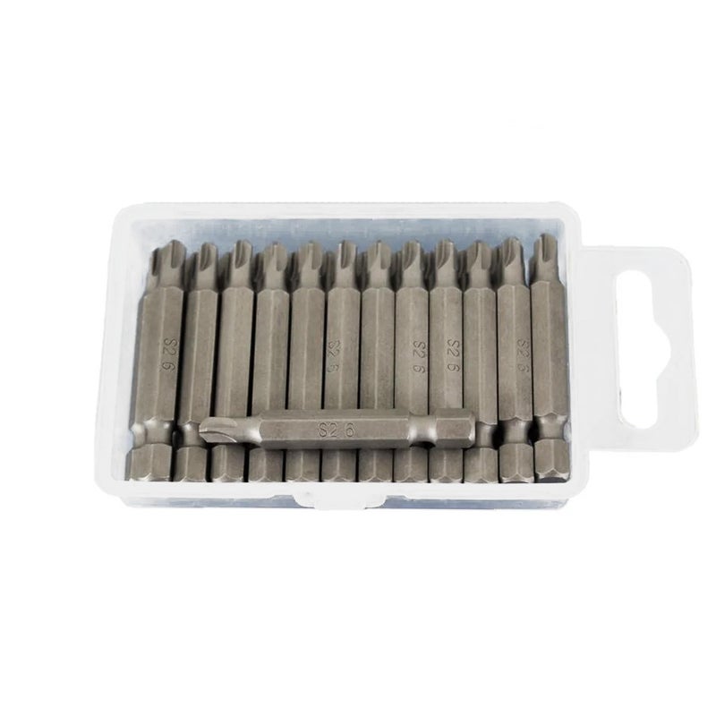 TEMO 25 pc Torq-Set #6 2 Inch Impact Ready Screwdriver Insert Bits with 1/4 inch Hex Shank and Quick Release Slot
