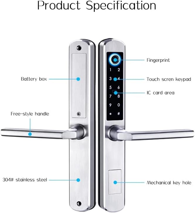 Eazyliv Smart Solutions Eazyliv Smart Waterproof Fingerprint Password Lock - Image 4