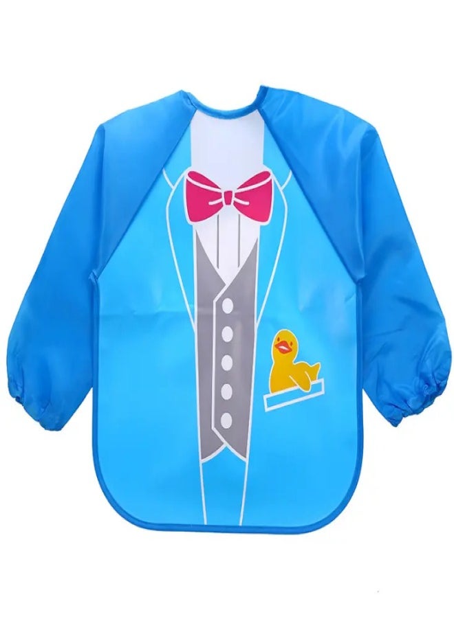 Fatah One Pc Of Baby Waterproof Food Bibs Suit - Long Sleeve Shapes  - Image 4