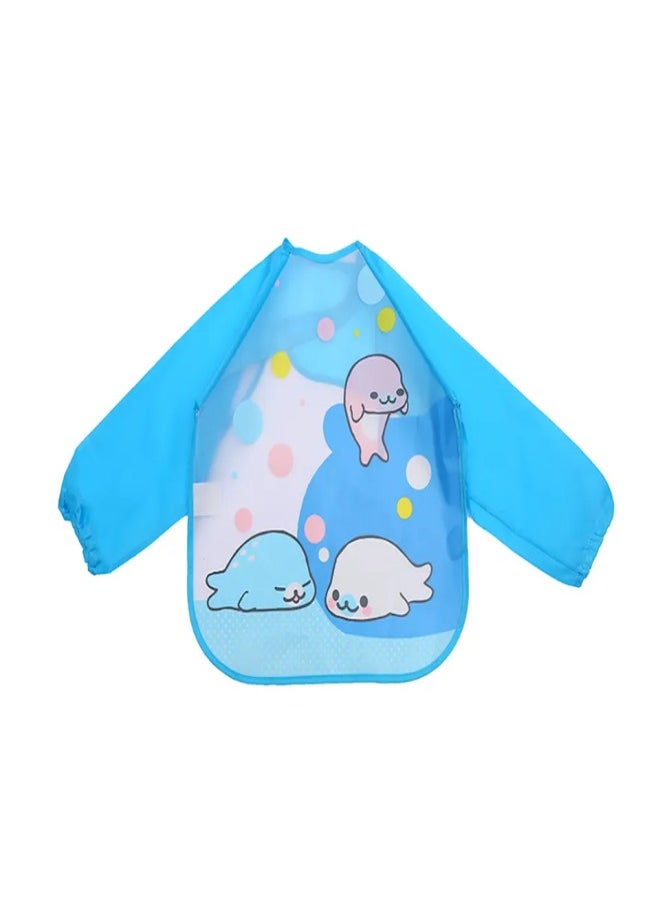 Fatah One Pc Of Baby Waterproof Food Bibs Suit - Long Sleeve Shapes  - Image 3