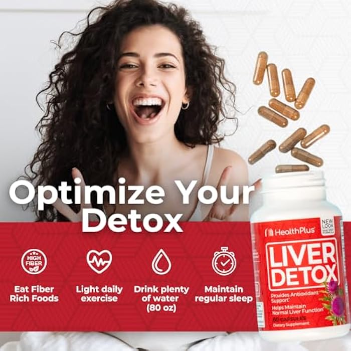 Health Plus, Liver Detox, Natural Herbal Liver Support & Detox Supplement with Milk Thistle, Dandelion and Turmeric Root, 60 capsules - Image 5