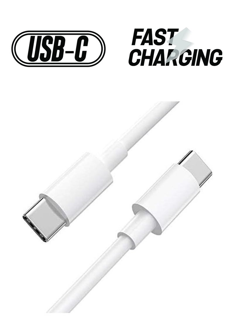 C to C Cable 1 Metre Length  Android Auto Cable USB C 3A Fast Charging and Data Sync USB C to USB C Charger Cable for Phones Power Banks Laptops Type C (USB C to USB C Cable)  - Image 1