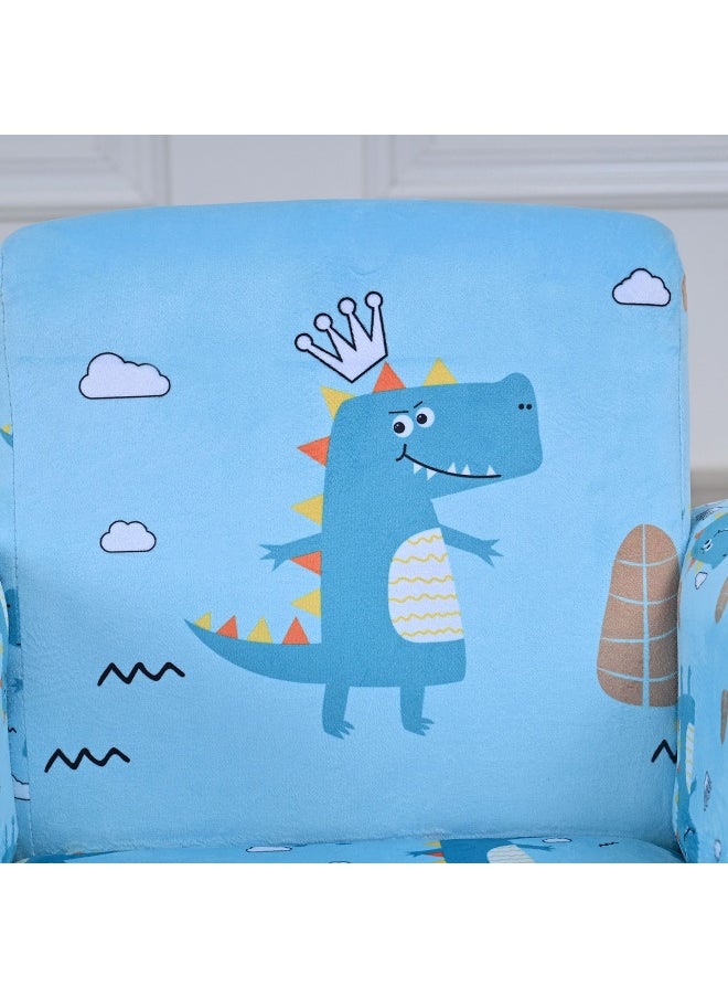 Home Box Leo Croc Kids Armchair with Stool  - Image 4