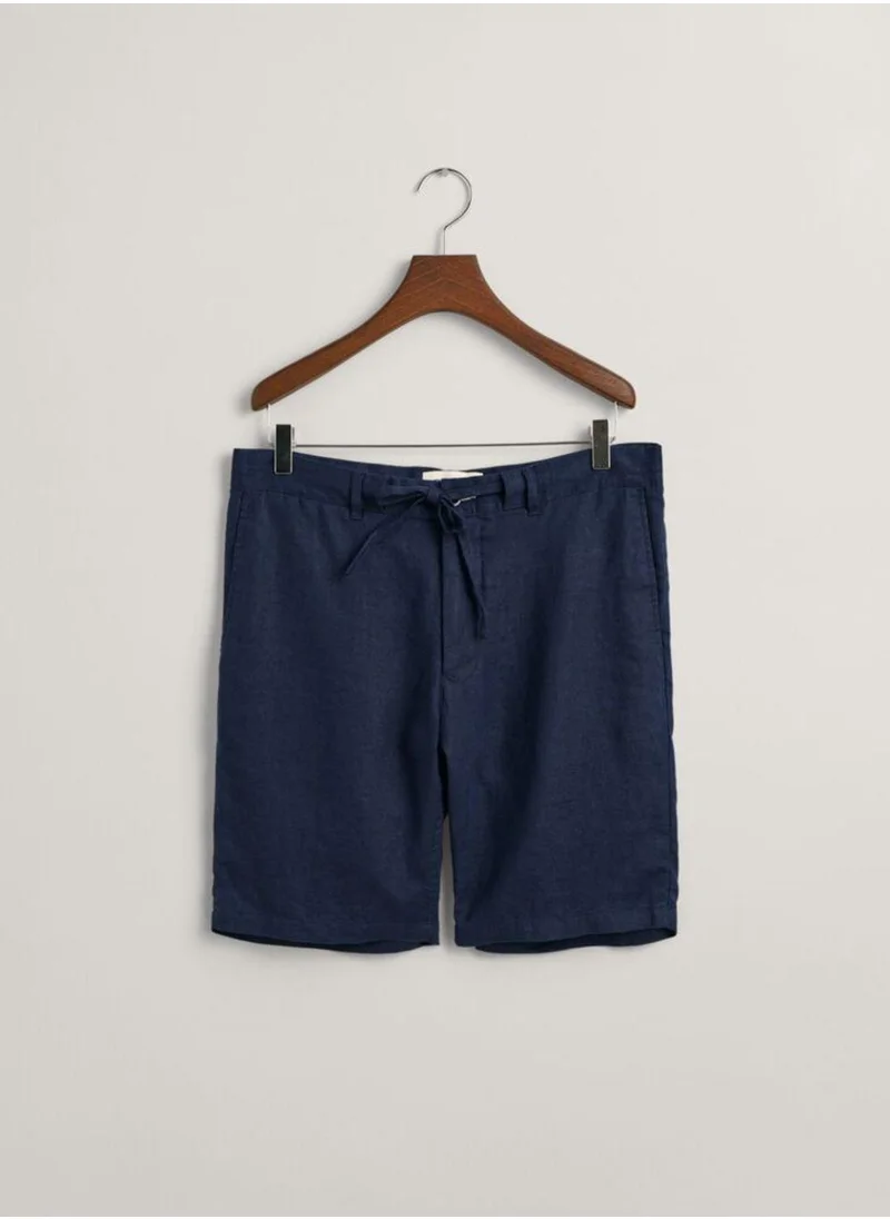 غانت Gant Relaxed Fit Linen Drawstring Shorts
