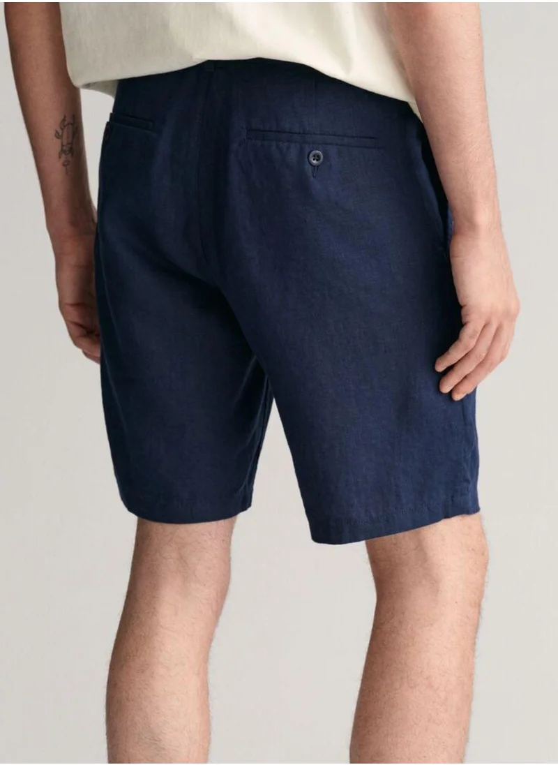 غانت Gant Relaxed Fit Linen Drawstring Shorts