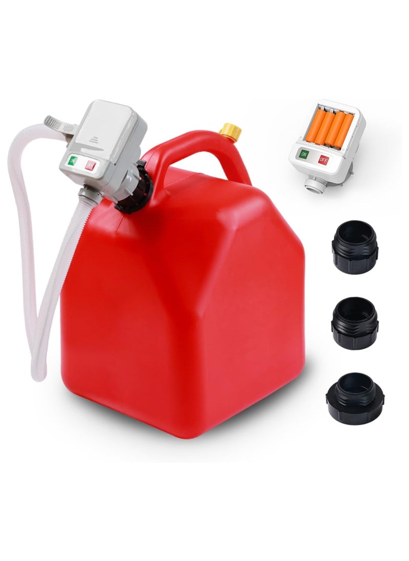 Generic FueI Transfer Pump (2.4GPM), Battery Powered (19 inch) FIexibIe intake hose & 51 inches Discharge Hose Fits Most Gasoline, Diesel Kerosene、Light Oils、Non- Potable Water（grey）  - Image 1
