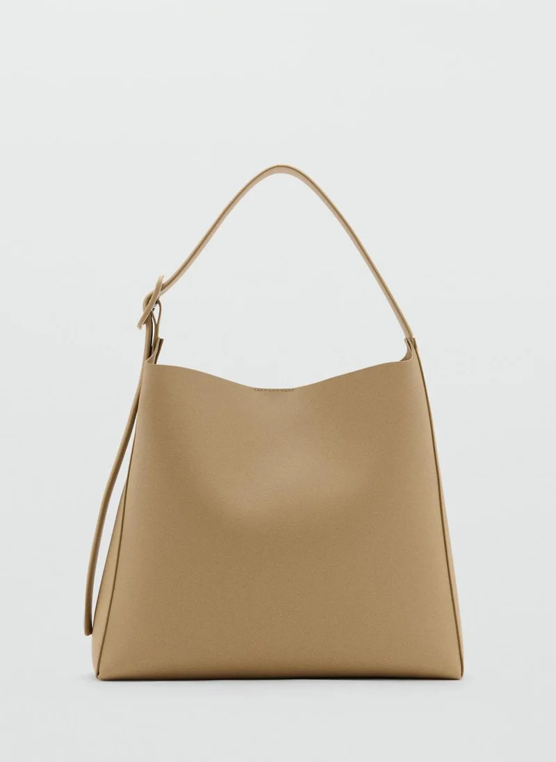 مانجو Leather Effect Bucket Bag