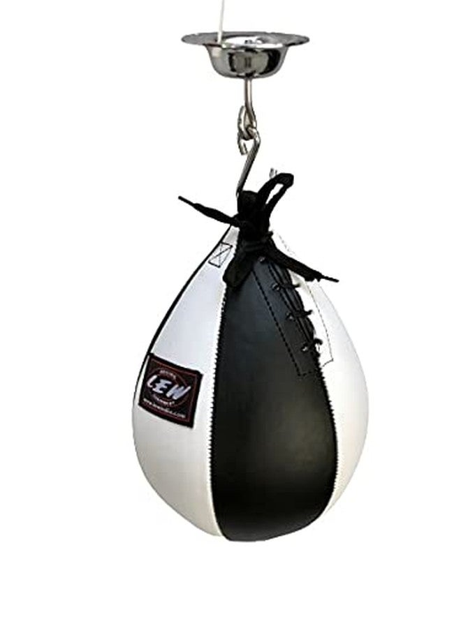 LEW Black/White Durahide Leather Speed Bag with Swivel - Image 3
