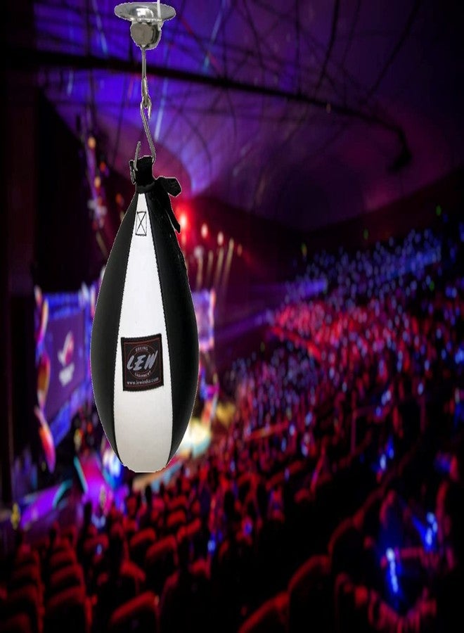 LEW Black/White Durahide Leather Speed Bag with Swivel - Image 4
