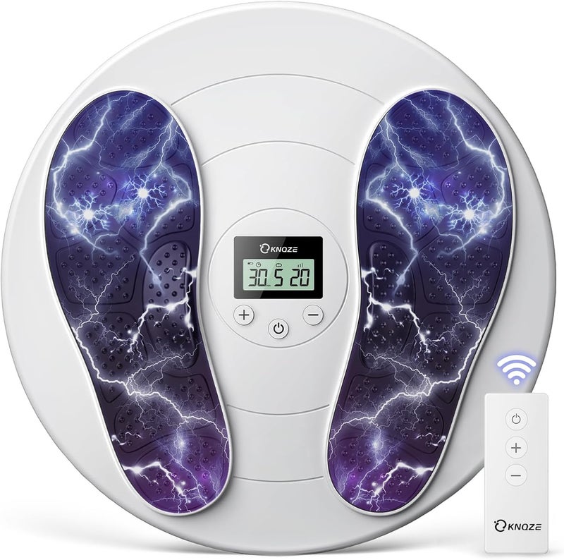 KNQZE مدلك القدم لاعتلال الأعصاب TENS EMS منبه القدم للدورة الدموية 10 أوضاع 20 شدة تحكم عن بعد لاسلكي تخفيف ألم اعتلال الأعصاب للقدمين التهاب اللفافة الأخمصية هدايا للأم والأب - Image 1