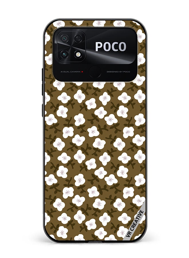 VR CREATIVE Protective Case Cover For Xiaomi Poco C40 Flower Design Multicolour - Image 1