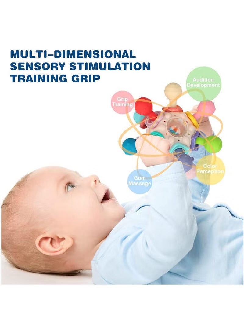 YelaJoy Teething Toys, Baby Sensory Teether Toys for Babies 6-12 Months, Baby Teething Toys Newborn Chew Toys, Teething Ball Rattle Teethers Toys Grasping Activities Baby Toys Gift - Image 3