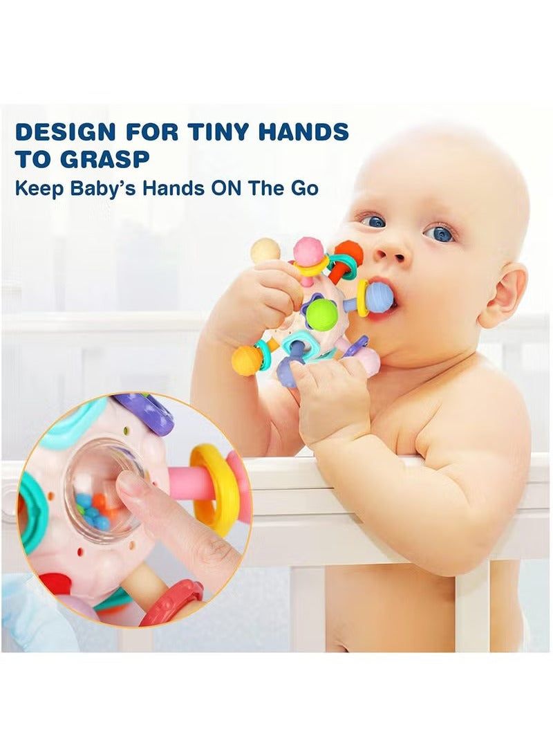 YelaJoy Teething Toys, Baby Sensory Teether Toys for Babies 6-12 Months, Baby Teething Toys Newborn Chew Toys, Teething Ball Rattle Teethers Toys Grasping Activities Baby Toys Gift - Image 4