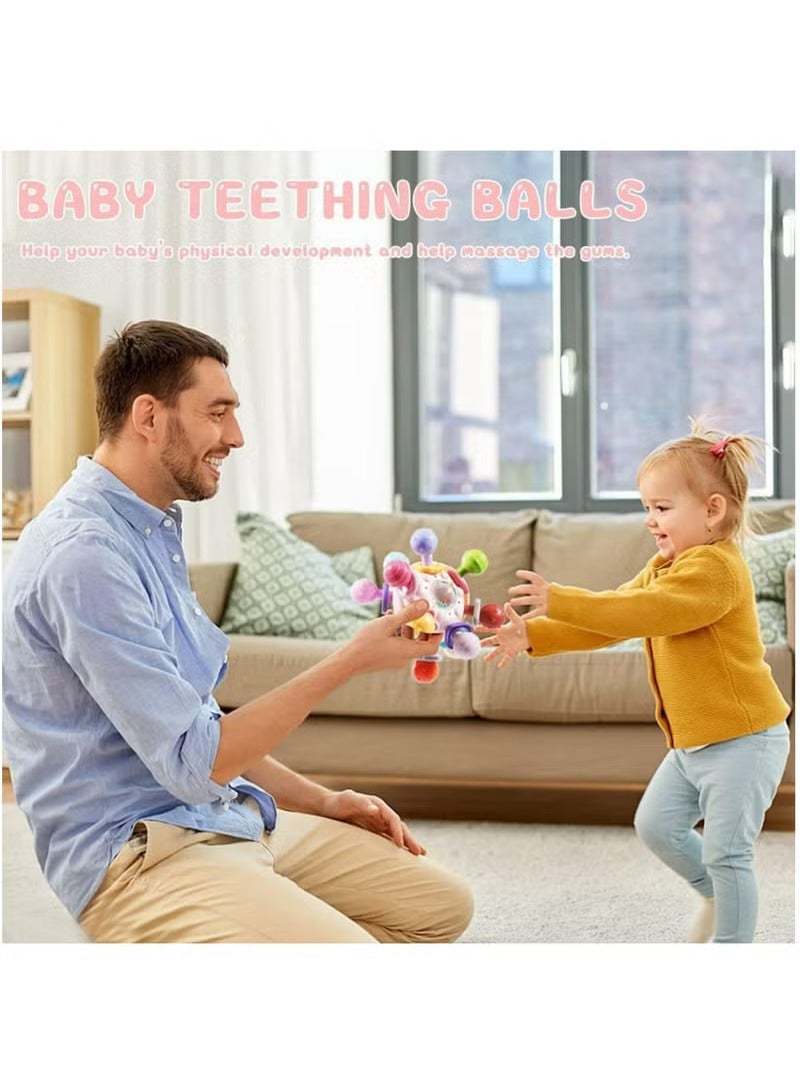 YelaJoy Teething Toys, Baby Sensory Teether Toys for Babies 6-12 Months, Baby Teething Toys Newborn Chew Toys, Teething Ball Rattle Teethers Toys Grasping Activities Baby Toys Gift - Image 5