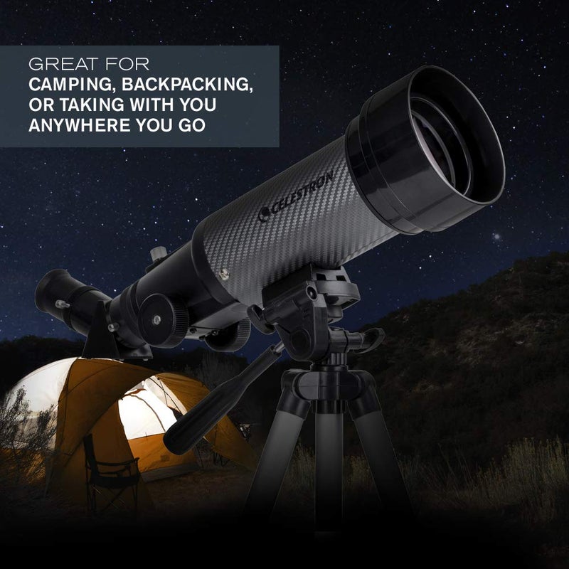 Celestron - 70mm Travel Scope DX - Portable Refractor Telescope - Fully-Coated Glass Optics - Ideal Telescope for Beginners - Bonus Astronomy Software Package - Digiscoping Smartphone Adapter - Image 4
