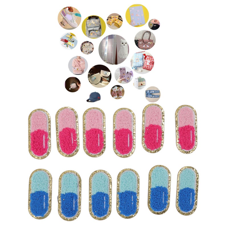 12 Pcs Embroidered Patches Cartoon Cute Pill Shape Easy Ironing Patches for DIY Clothing Bags Shoes Shirts Socks - Image 4