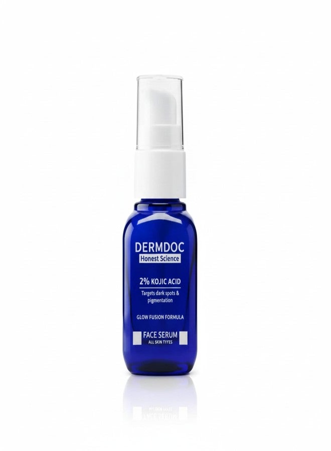 DERMDOC 2% Kojic Acid Face Serum, 20ml | Dark Spots & Pigmentation Control | Brightening, Even-Tone Formula with Niacinamide + Alpha Arbutin + Glutathione | Spot Corrector Serum for Acne Marks, Tanning & Uneven Skin Tone - Image 1