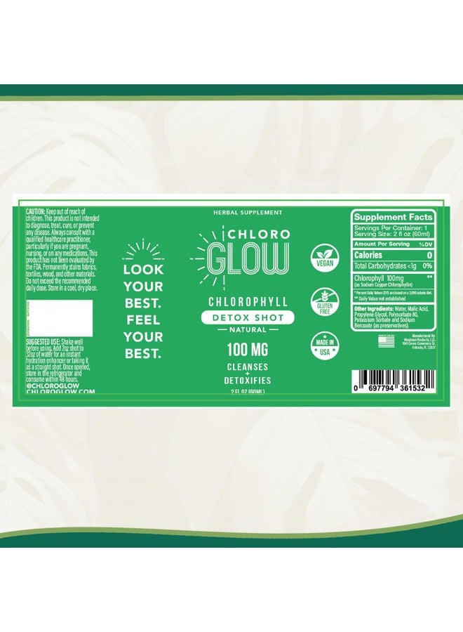 Chloroglow Chlorophyll Shots – Organic Plant-Based Liquid Cleanse Drink for Immune Support & Natural Energy – Pre-Mixed Supplement (4 Pack) - Image 5