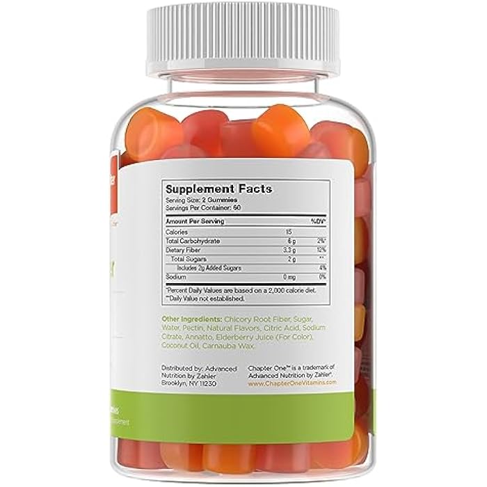 Zahler - Fiber Gummies for Adults & Kids (120 Count) Certified Kosher Adult & Kids Fiber Gummy Chews for Digestion Support, Healthy Regularity & Overall Health - Chewable Children's Fiber Supplements - Image 2