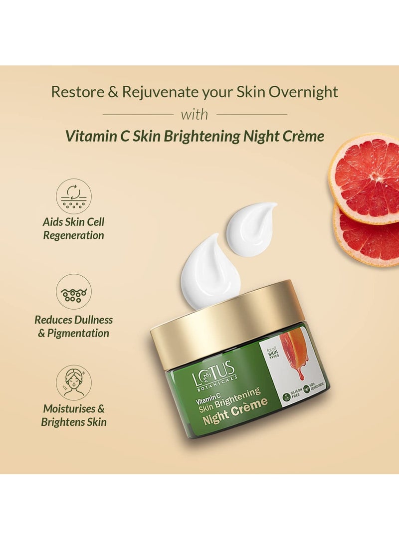 LOTUS BOTANICALS Lotus Botanicals Vitamin C Skin Brightening Night Creme | 100x Vitamin C | Brightens, Replenishes, Repairs and Rejuvenates Skin Overnight | No Parabens, No Preservatives, No Toxic Chemicals | 50g - Image 3