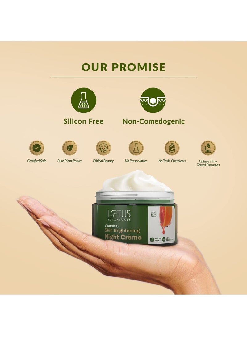 LOTUS BOTANICALS Lotus Botanicals Vitamin C Skin Brightening Night Creme | 100x Vitamin C | Brightens, Replenishes, Repairs and Rejuvenates Skin Overnight | No Parabens, No Preservatives, No Toxic Chemicals | 50g - Image 5