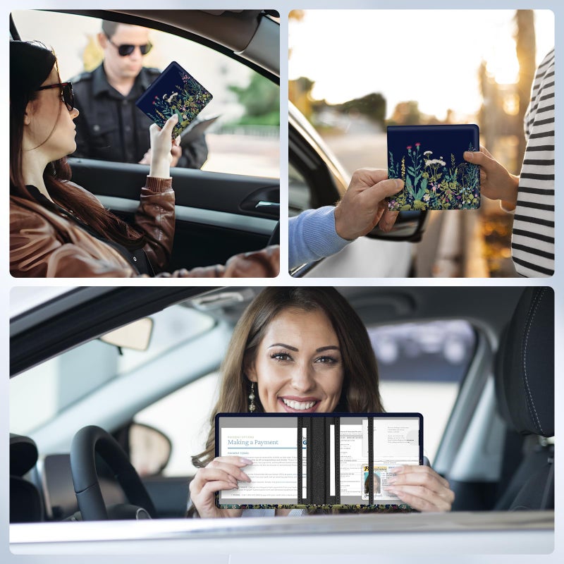 Pisypox Car Registration and Insurance Card Holderï¼ŒVehicle Glove Box Car Organizerï¼ŒAccessories Case for Storing Driving Licences, Cards, Documents - Image 3