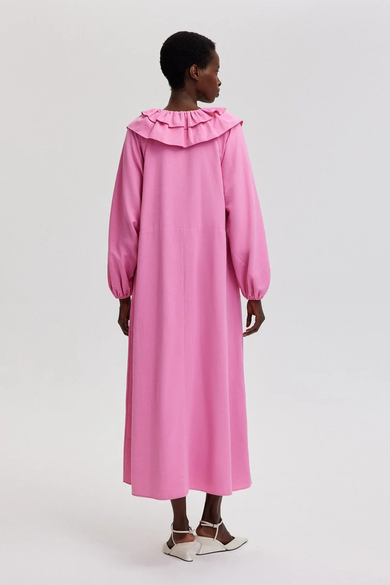 Touche Collar Ruffle Dress