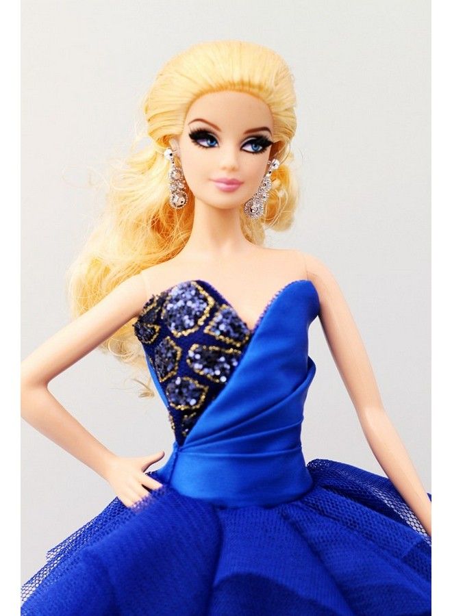 Cora Gu [Handmade Dress Fit For Doll Handmade Sapphire Blue Ball Gown/Princess Dress Fit For 12" Doll/Something Blue Bride Wedding（Dollsnot Included - Image 3