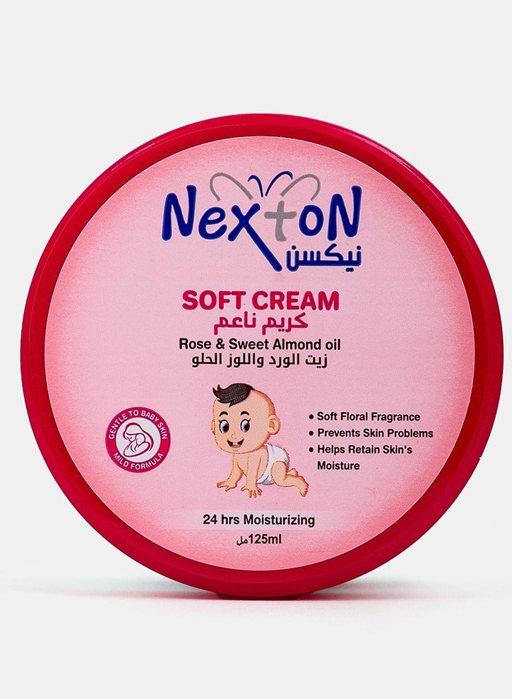 Nexton Baby Soft Cream Rose & Sweet Almond 125ML - Image 2