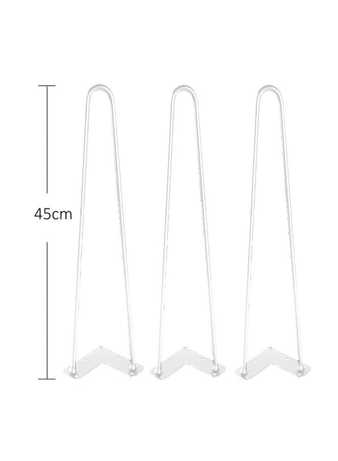 Graffiti Resin Table Leg Steel White 45 cm 3 pc  - Image 1