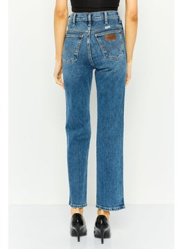Wrangler Women Regular Fit Washed Stretchable Denim, Blue  - Image 3
