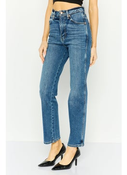 Wrangler Women Regular Fit Washed Stretchable Denim, Blue  - Image 2