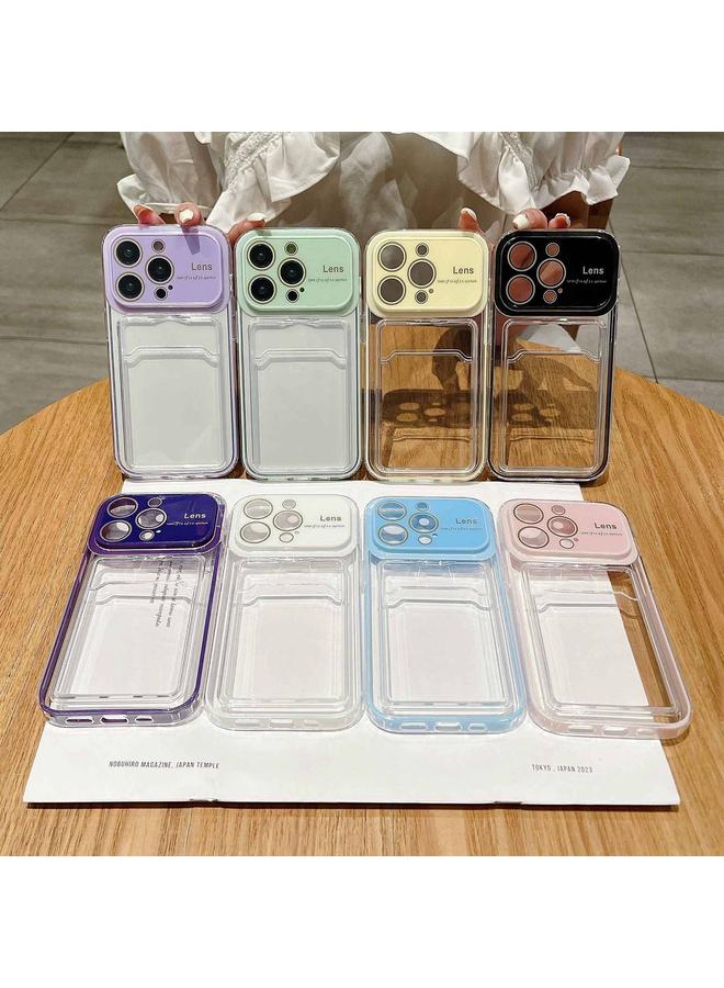 S-TOP Case For iPhone 13 Pro Large Window PC Hybrid TPU Phone Case with Card Slot - Image 2